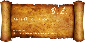 Babiák Libor névjegykártya